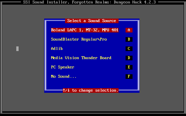 File:Dungeon Hack - DOS - Setup - Sound 2.png
