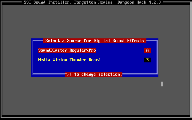 File:Dungeon Hack - DOS - Setup - Sound.png