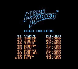 Marble Madness - NES - High Score.png