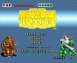 Space Harrier - TG16 - Title.png