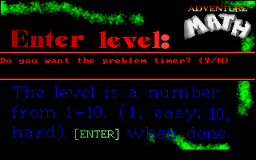 Adventure Math Deluxe - DOS - Timer.png