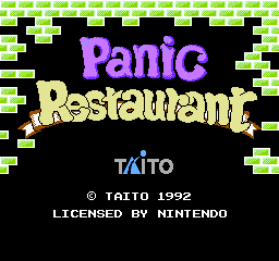 Panic Restaurant - NES - Title Screen.png