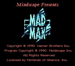 Mad Max - NES - Title Screen.png