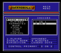 Roundball 2-on-2 Challenge - NES - Main Menu.png
