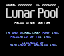 Lunar Pool - NES - Title Screen.png