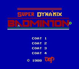 Super Dyna'mix Badminton - FC - Title Screen.png
