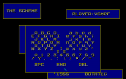 The Scheme - PC88 - Naming Screen.png