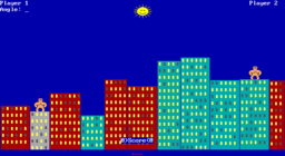 QBasic Gorillas - DOS - Skyline.png